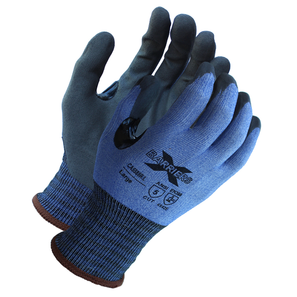 Xbarrier A5 Cut Resistant, Blue Textreme, Luxfoam Coated Glove, M,  CA5588RM12
